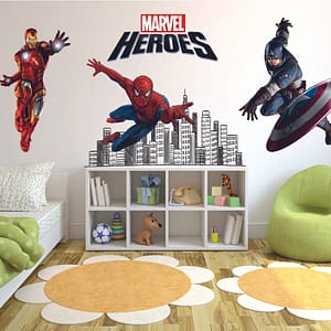 Vinilo decorativo infantil Marvel Héroes